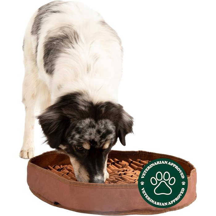 Килимок для собак Reggie, стимулює апетит, зменшує швидке поїдання, нудьгу та стрес. Підходить для собак будь-якого віку, породи та розміру (коричневий).