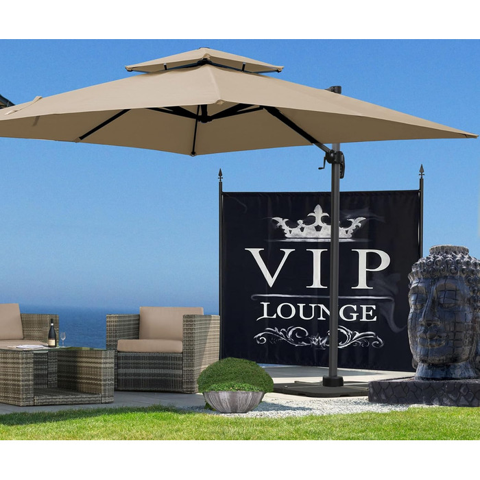 Ширма QUICK STAR Paravent з тканини, 180 x 178 см - для дому, саду, балкону