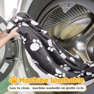 Водонепроникний плед для собак Kritter Planet, м'який та пухнастий, 75x130 см, темно-сірий, захист для авто, дивана, крісла, легко миється