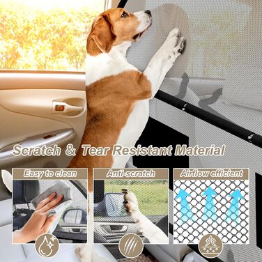 Сітка-перегородка для собак в авто, 127 см, для заднього сидіння та багажника, металевий каркас, сітка, універсальна, для позашляховиків та вантажівок