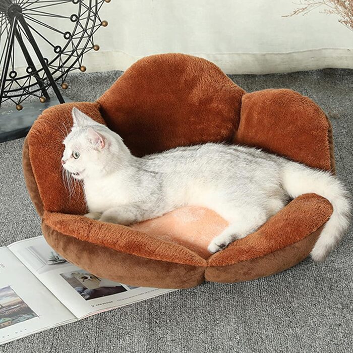 Кругле ліжко для собак та котів, чорне, 40 см, м'яке, для дому, миється