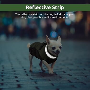 Зимовий теплий нашийник для собак CITE TOILE, великі породи, водонепроникний, з флісовою підкладкою, світловідбиваючий, XL, зелений