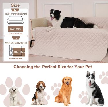 Водонепроникний килимок для собак на диван, ліжко та в авто - котячий килимок, захист дивану/ліжка від подряпин, двосторонній, миючий, ідеальний для великих/маленьких собак (Рожевий, 203x152 см)