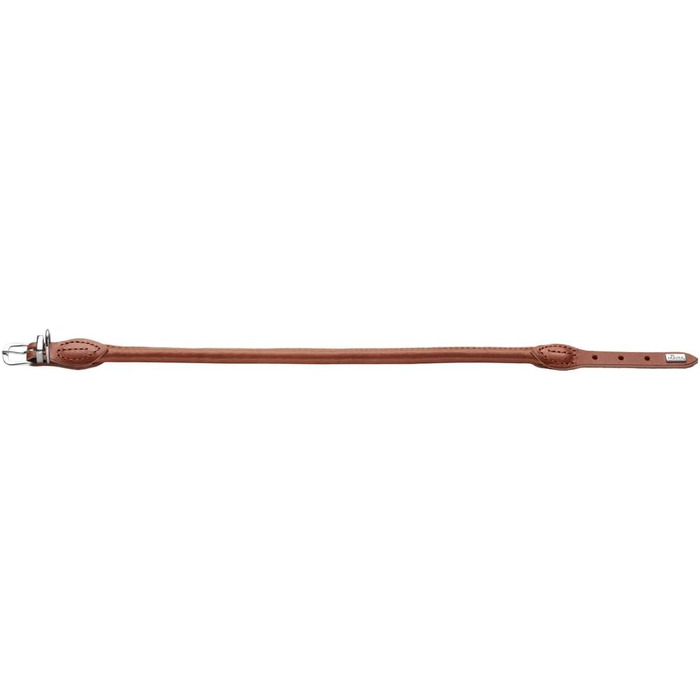 Шкіряний нашийник для собак HUNTER Round & Soft Canadian UP, колір коньячний, 55 см