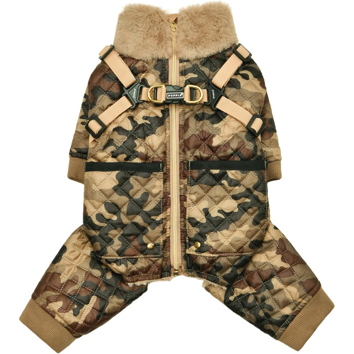 Захисний зимовий комбінезон Puppia Bylur для собак, бежевий, розмір XXL
