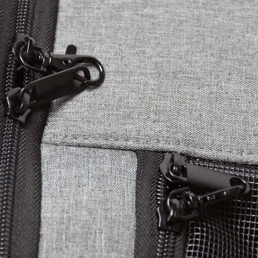 Рюкзак для собак та котів Fudajo, 32x27x40 см, до 6 кг, чорно-сірий, розкладний, для подорожей