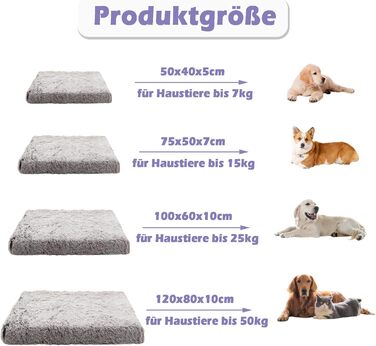 М'яке ортопедичне ліжко для собак та котів, 100x60x10 см, хакі