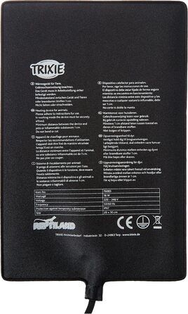 Килимок з підігрівом для тераріумних тварин TRIXIE, 20 x 30 см, 16 Вт, чорний