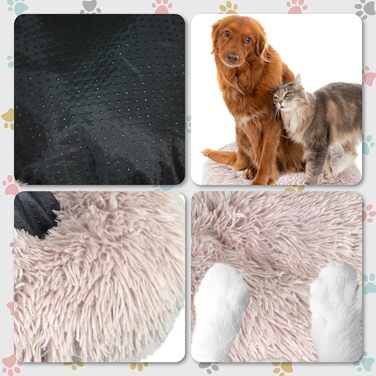 DEFACTO Лежанка для собак, подушка для собак з імітацією льону, лежанка-кошик, підняті бортики, неслизьке дно. Розмір XXL (100x100 см), Бежевий