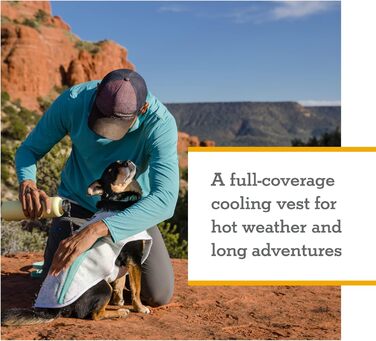 Охолоджувальний жилет для собак RUFFWEAR Swamp Cooler, SPF 50+, фіолетовий, XXS (33-43 см), максимальний захист від сонця та спеки, з отвором для шлейки