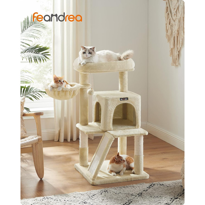 Дряпка для котів Feandrea, велика платформа, бежевий PCT51M