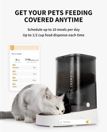 Автоматична годівниця для тварин Petkit Solo 3 л, сіра, смарт