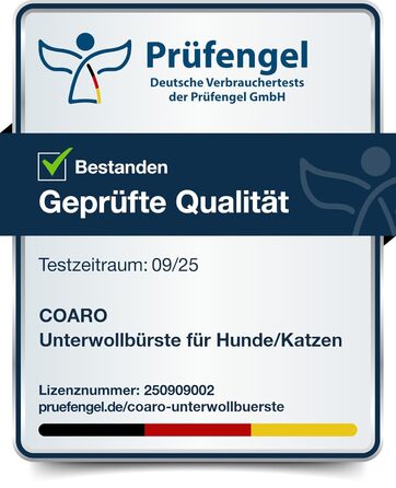 Підшерстова щітка для собак та котів з двосторонніми лезами для легкого догляду за шерстю – неслизька ручка для надійного захвату – професійна щітка для видалення підшерстка