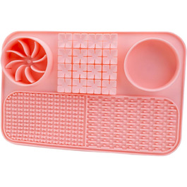 Килимок для годування собак, інтерактивна іграшка-пазл, килимок для корму, розмір L, рожевий