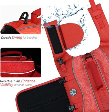 Жилет для плавання собаки VIVAGLORY Front Float, зелений, L (53-63 см окружність грудної клітки)