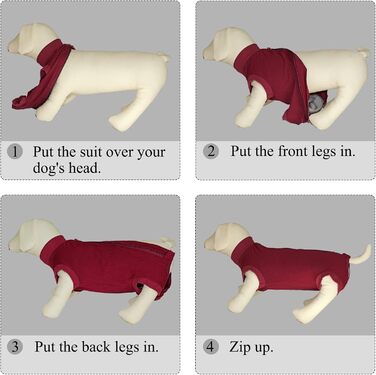 Операційний боді для собак після кастрації (для самців) з блискавкою. Захисний костюм після операції, медичний боді для собак, простий збір сечі, захист від протікання, піжама для собак (синій морський колір, червоний для сук).