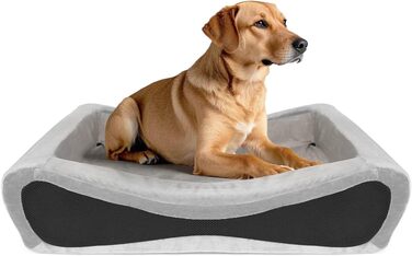 Ортопедичне ліжко для собак та котів NPET з піною пам'яті, розмір M (Large), знімний чохол