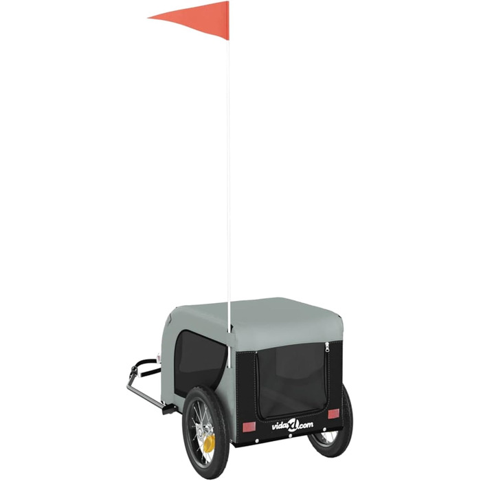 Легкий велосипедний перетягувач для собак Robuster, Oxford, 30 кг, сіро-чорний Model93993