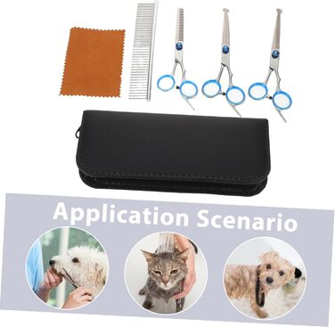 Професійні ножиці для грумінгу собак MILISTEN: набір з вигнутими та прямими ножицями з цинкової сплави, ергономічні