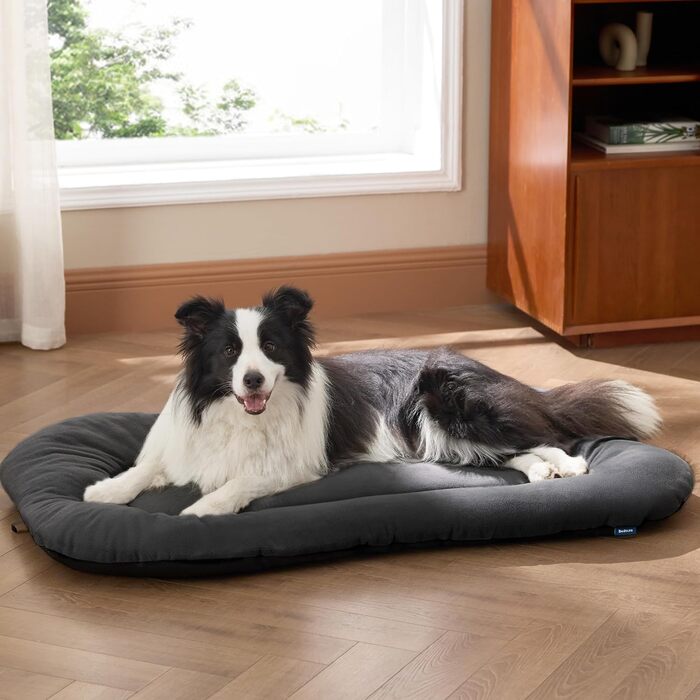 Кілимок для собак BEDSURE - м'який та зручний лежак для великих собак, 89x56 см, антиковзаюча підкладка, темно-сірий