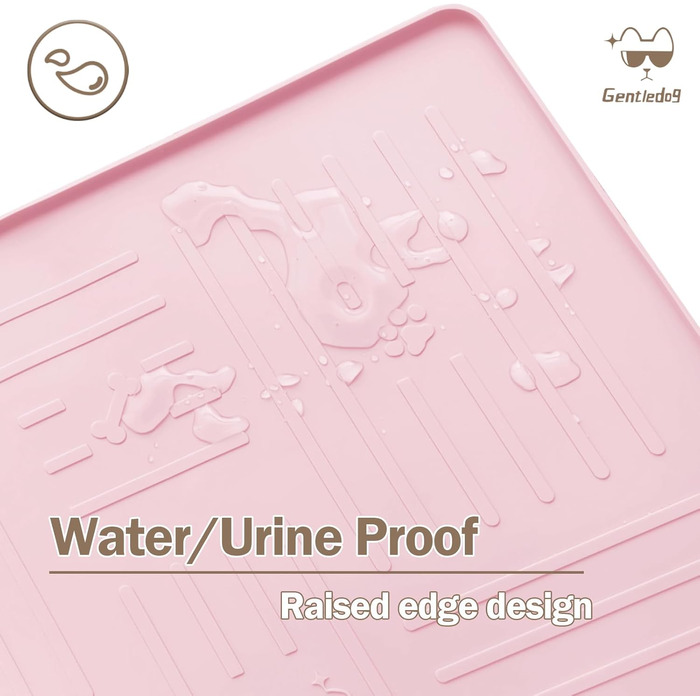 М'яка силіконова килимок для котячого туалету GentleDog, 87.1 x 63 см, водонепроникний, рожевий