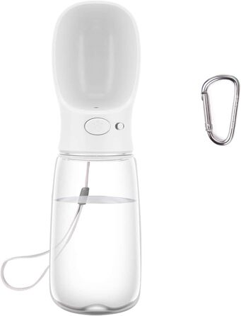 Турботрінка для собак на прогулянці, 550 мл, BPA-free, витоку, білий