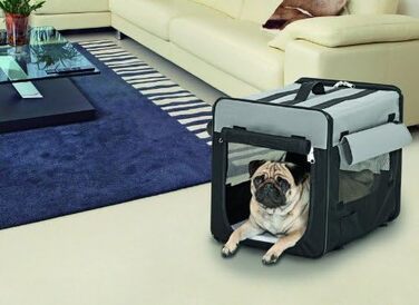 Karlie Flamingo Smart Top Plus Faltbox - складана переносна будка для котів, 79 x 56 x 61 см, чорний/сірий