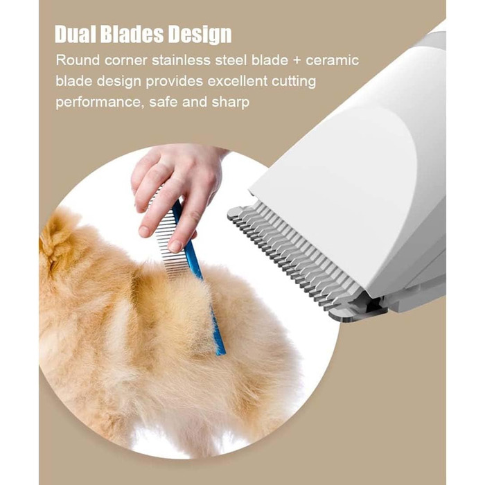 Професійний триммер для собак та котів Dr Pfoten Multitrim Pro 4-в-1: вологостійкий, тихий, акумуляторний набір для грумінгу