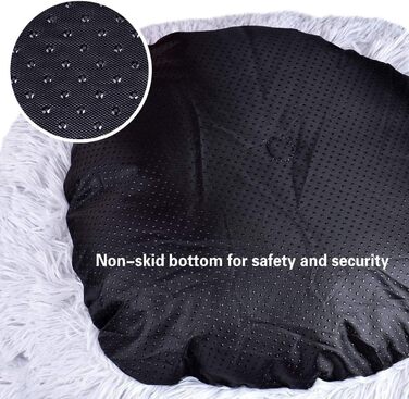 Квіткове ліжко для котів Queta: м'яке, зручне, діаметр 60 см, сірий колір