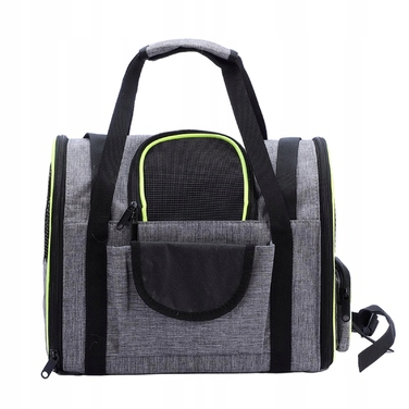 Переноска для котів та собак, м'яка сумка-контейнер для малих і середніх тварин, зелена