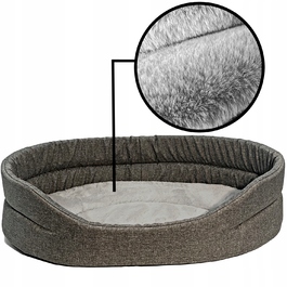 Лежак для собак та котів Poduszki24, водонепроникний, з хутряним покриттям, модель STANDARD M LEN