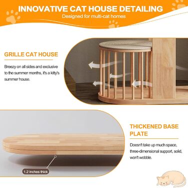 Великий котячий комплекс Kratzbaum Groß 190 см XXL з дерева, з сизалю, з будиночками та платформами для великих котів