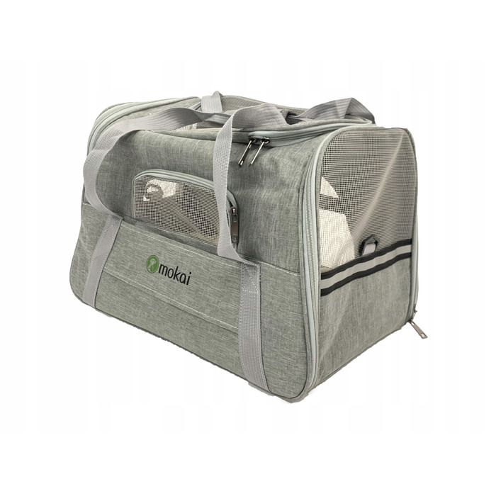 Транспортувальна сумка-переноска для котів та собак, сіра, зручна та портативна