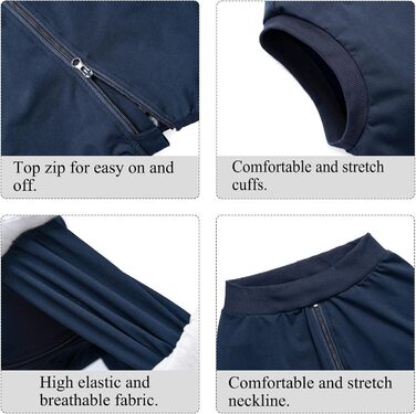 Піжама для собак після операції (кастрації) для цуценят та дорослих, чоловічий крій, S, темно-синій