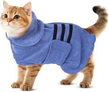 Рушник для собак та котів Nobleza з мікрофібри та клямрі, швидковисихаючий, супер вбираючий, 5 розмірів, блакитний (XS)