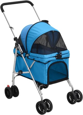 Складаний візок для собак vidaXL 76x50x100 см, синій, оксфордська тканина
