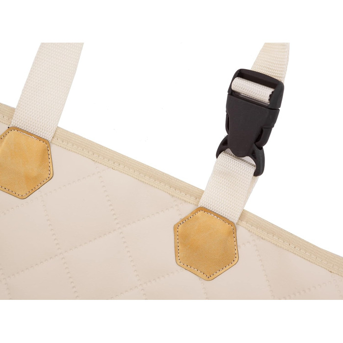 Автоматик для собак та котів: подушка-підстилка на заднє сидіння авто, 42x55 см, бежевий екошкіра