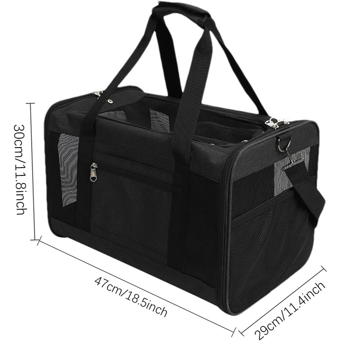 Транспортна переноска для собак та котів | Складане ліжко для котів | Рюкзак для прогулянок, парку, відпочинку на природі, подорожей, дому, кемпінгу, пікніків, покупок, чорний