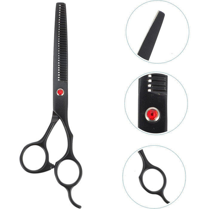 Професійна ножиця для стрижки волосся та текстуризації - чорна