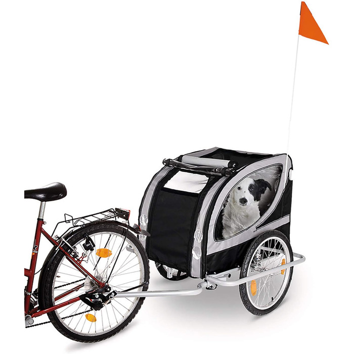 Підстилка для собак Karlie Doggy Liner Paris De Luxe Teflon®, сіро-чорна, розмір L (148x90x88 см)