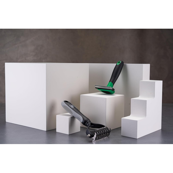 Набір гребінців для собак та котів (2 шт.) - щітка для підшерстка, ефективний догляд за шерстю, ідеально для довгошерстих тварин та підшерстка, аксесуари для котів та собак