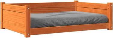 Крісло-ліжко для собак, біле, 75,5x55,5x28 см, масив дерева, сосна, корзина для собак, собаче ліжко