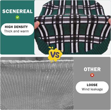 Світер для собак SCENEREAL з візерунком, теплий в'язаний светр з м'яким коміром-горловиною для собак маленьких, середніх та великих порід, цуценят та котів, для осені та зими, на холодну погоду, зелений, розмір Small-Medium