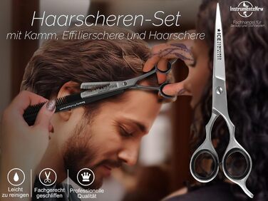 Набір для стрижки волосся 15.24 см: професійні ножиці для стрижки та гребінець