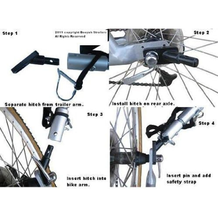 Візок для собак великих порід та велопричіп з підвіскою (чорний)