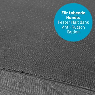 Ортопедичний килимок для собак Bobby, віскоеластична піна, знімний чохол, плюшеве хутро XL: 120x75 см, антрацит