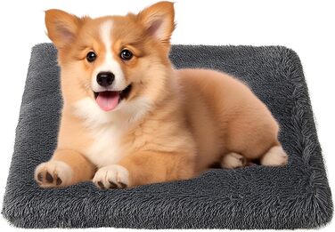 Ліжко для собак великих порід, 100x60x8 см, м'яке, з антиковзною основою, миється, плюшеве