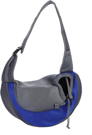 Сумка-переноска для собак та котів XGOPTS, до 5 кг, блакитна, дихаюча, регульована