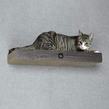 CanadianCat Company Котяча стінка Catwalk із 3 когтеточок з прихованим настінним кріпленням Cloud, темно-сіра, 70x30x8 см, ігровий комплекс для котів