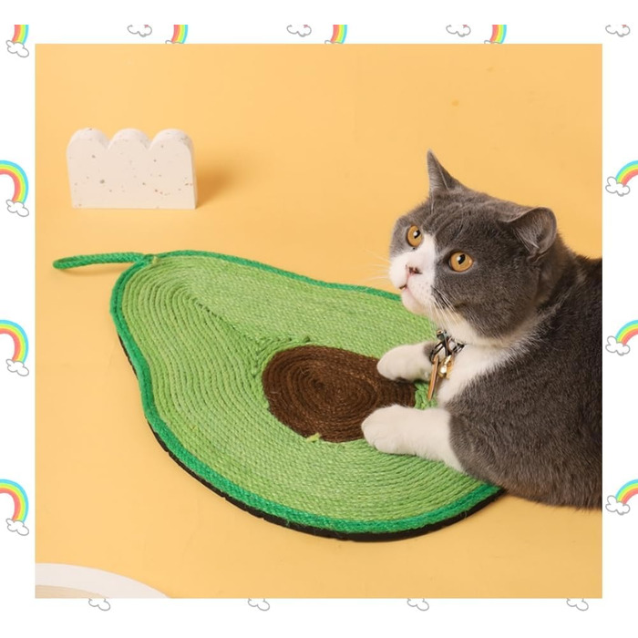 Килимок для котів Joyhaze з сизалю, для шліфування кігтів, на стіну або підлогу, захист від подряпин